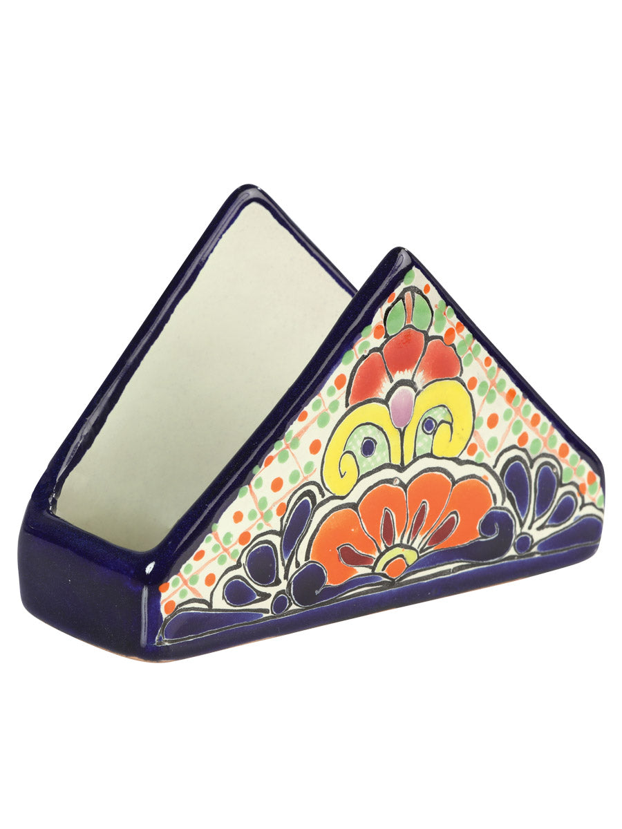 Artículo Hogar Mexico Artesanal Servilletero Talavera Azul/Multicolor 603304