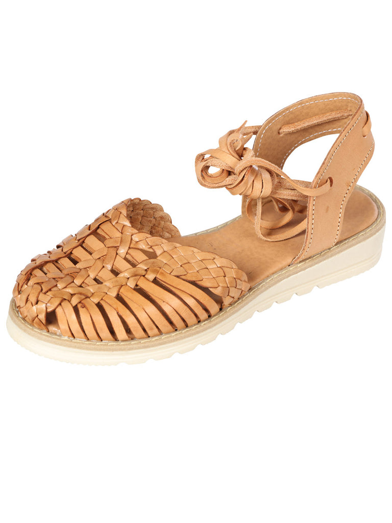 Huarache Mocasín de Mujer México Artesanal en Piel Color Natural 603315