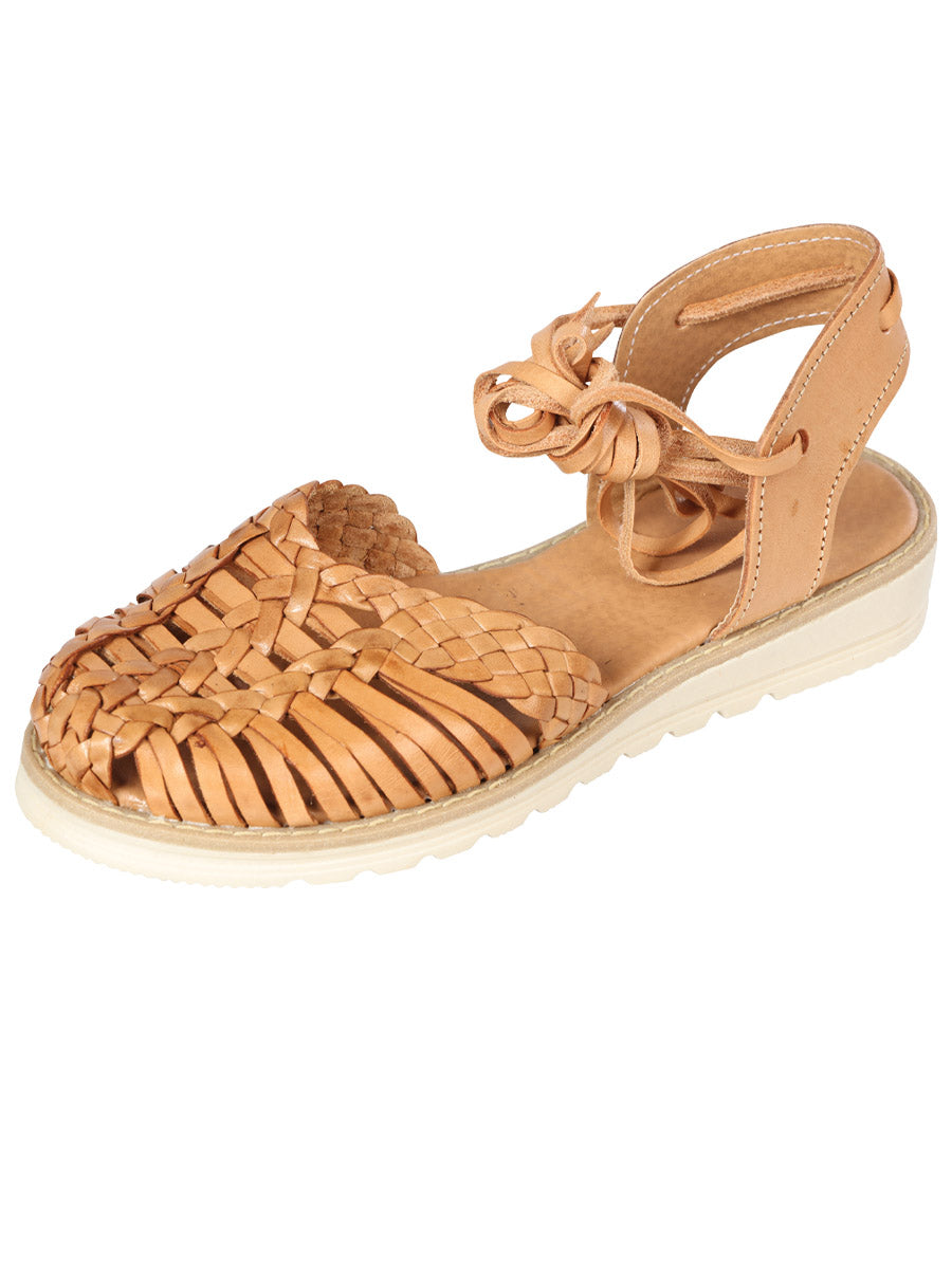 Huarache Mocasín de Mujer México Artesanal en Piel Color Natural 603315