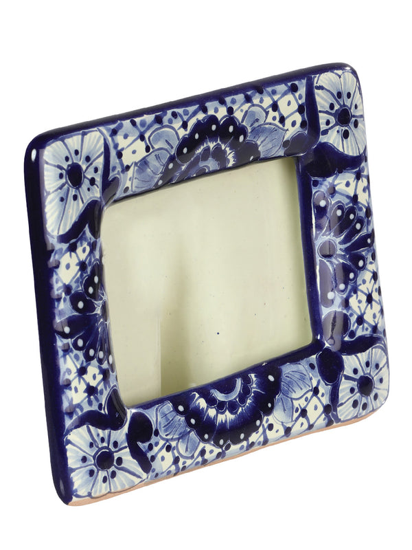 Artículo Hogar Mexico Artesanal Portaretraro Horizontal Talavera Azul 603326
