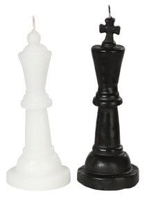 Set De Velas Mexico Artesanal Ajedrez Reyna Y Rey Parafina/Polimero Blanco/Negro 603363