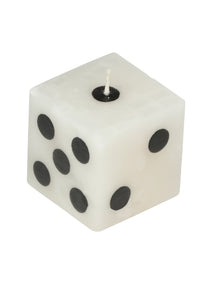 Vela Mexico Artesanal Cubo Dado 7X7 Parafina/Polimero Blanco/Negro 603364