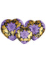 Articulo Hogar Mexico Artesanal Corazones Dorados Ceramica Morado 603408