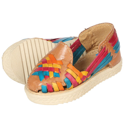 Huarache Sandalia Mexico Artesanal Melissa Piel Vacuno Tan/Colores 603479