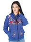 Sudaderas Mexico Artesanal Bordado 50% Algodón 50% Poliester Azul Rey 603512