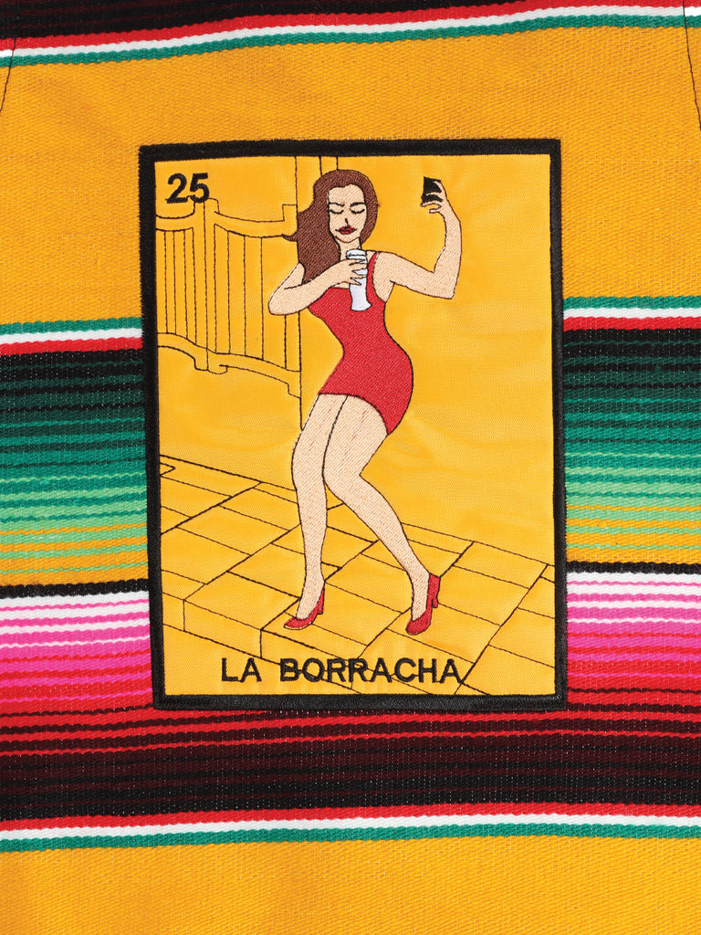 Mandil México Artesanal la Borracha 100% Acrilan Multicolor Bordada Artesanal en 100% ACRILAN Color Multicolor 603574