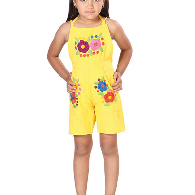 Short de Niña México Artesanal en 100% Algodón Color Amarillo 603583