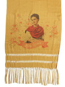 Rebozo Mexico Artesanal Frida 85% Articela / 15% Poliester Dorado 603742