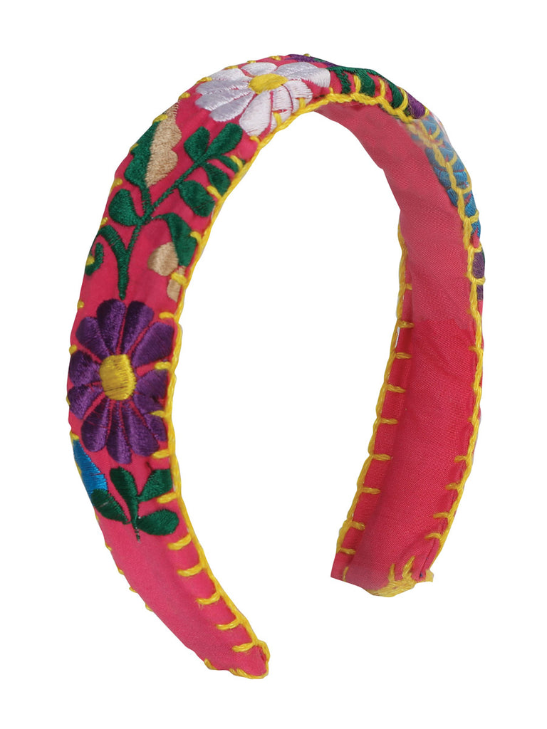Diadema de Mujer México Artesanal ZAM-24 Artesanal en MANTA 100% Algodón Color Rosa 603753