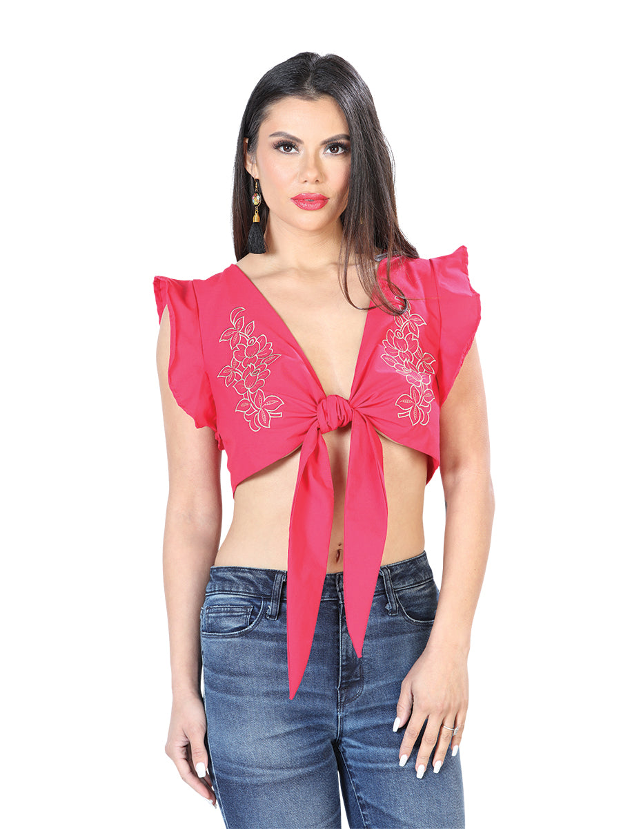 Camisa Casual de Mujer México Artesanal Bordada Artesanal en 65% Poliéster 35% Algodón 603861
