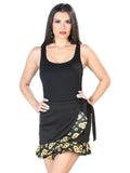 Falda de Mujer México Artesanal FAH001 Bordada Artesanal en 65% Poliéster 35% Algodón Color Negro 603873