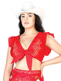 Chaleco Mexico Artesanal Cher001 65% Poliester 35% Algodon Rojo 603940