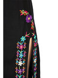 Vestido de Mujer El General Bordada Charro Artesanal en 100% Algodón Color Negro 604054
