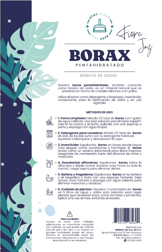 Bórax Pentahidratado en Polvo – Detergente Natural y Multiusos