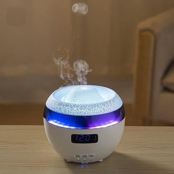 Humidificador y Difusor Ultrasónico Efecto Medusa Flotante con Anillos de Vapor y Luz Ambiental LED