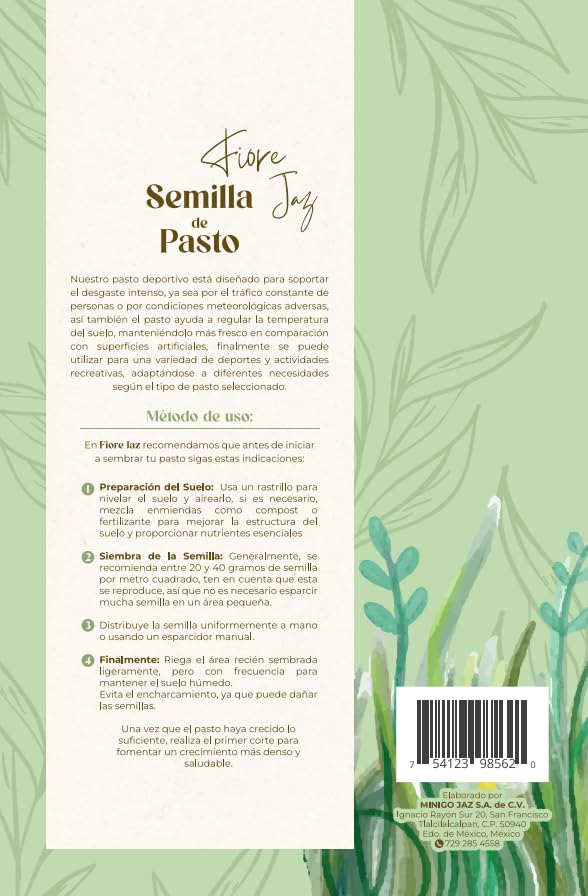 Semillas de Pasto Premium – 1 kg (Rinde hasta 50 m²) – Para Sol y Sombra