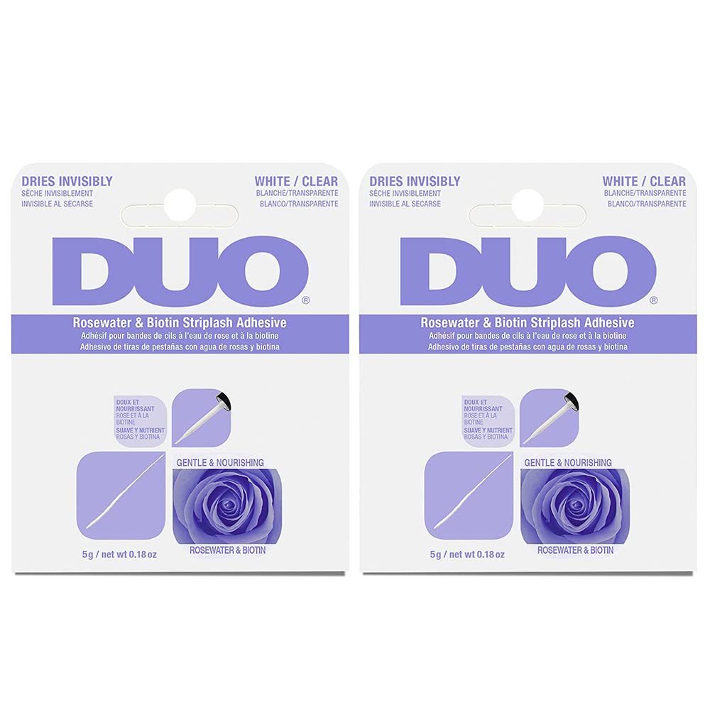 DUO PEGAMENTO PARA PESTAÑAS CON AGUA DE ROSAS Y BIOTINA 