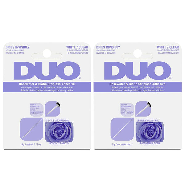 DUO PEGAMENTO PARA PESTAÑAS CON AGUA DE ROSAS Y BIOTINA 