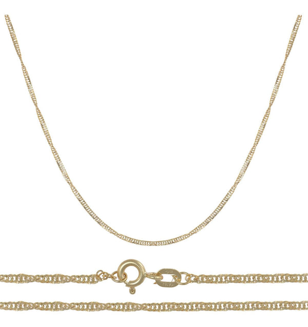 Cadena Singapur Oro 10k 50cm 2mm .8gr Italiano Color Dorado