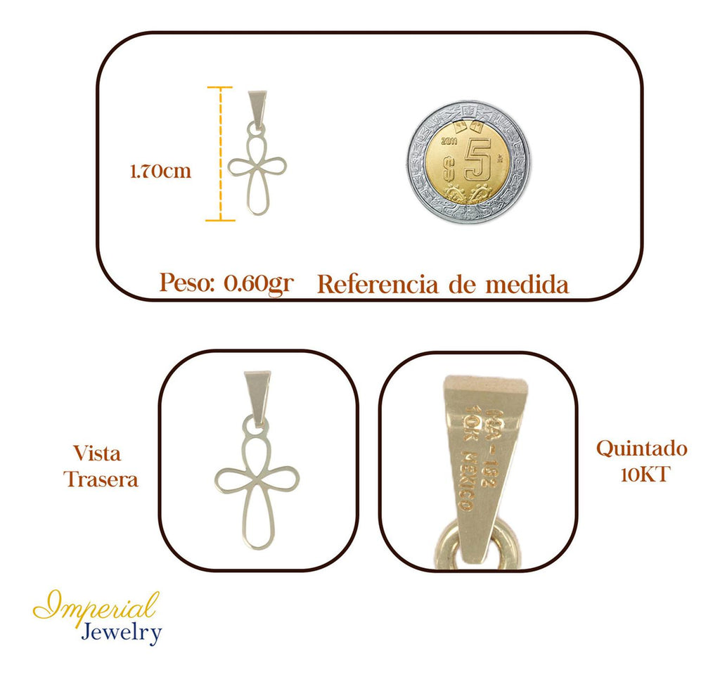 Collar Para Mujer De Oro De 10k De Cruz