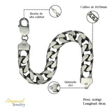 Pulsera De Plata 925 Cubana 19cm Calibre 10.7mm Italiana