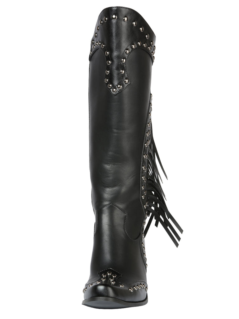 Bota Vaquera de Mujer El General Western Wear SYG-2751 en Piel Crazy Color Negro 702030