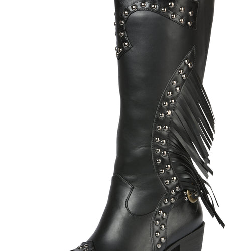 Bota Vaquera de Mujer El General Western Wear SYG-2751 en Piel Crazy Color Negro 702030