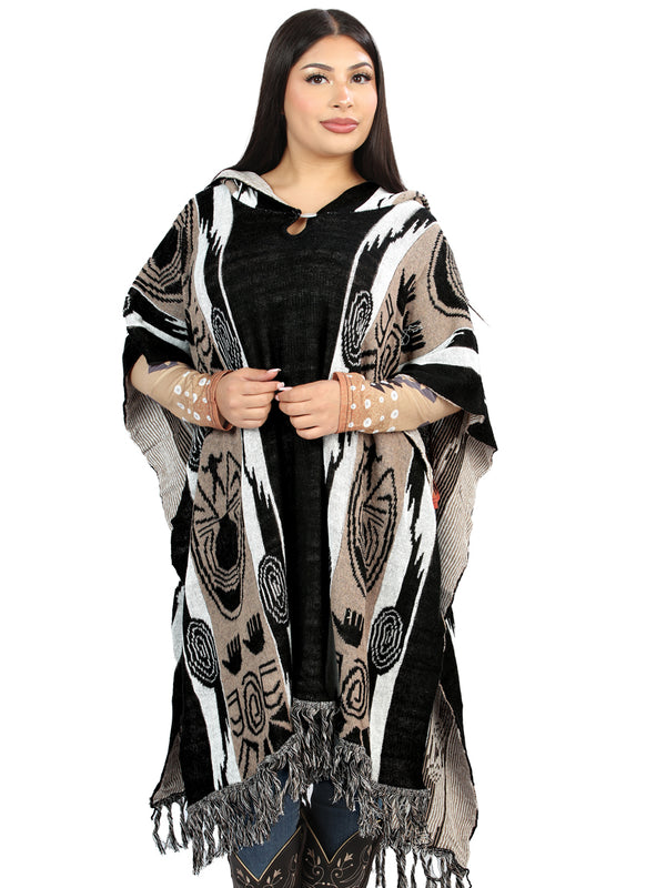 Poncho El General Western Wear Syg-2716 Tela Marron 702035