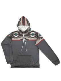 Sudadera Con Capucha El General Western Wear Syg-2747 Tela Gris 702037