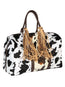 Bolso Estampado De Vaca El General Western Wear Syg-3136 Pu Blanco/Marrón 702039