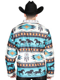 Chamarra de Hombre El General Western Wear SYG-2616 en Tela Color Verde 702042