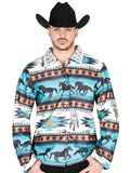 Chamarra de Hombre El General Western Wear SYG-2616 en Tela Color Verde 702042