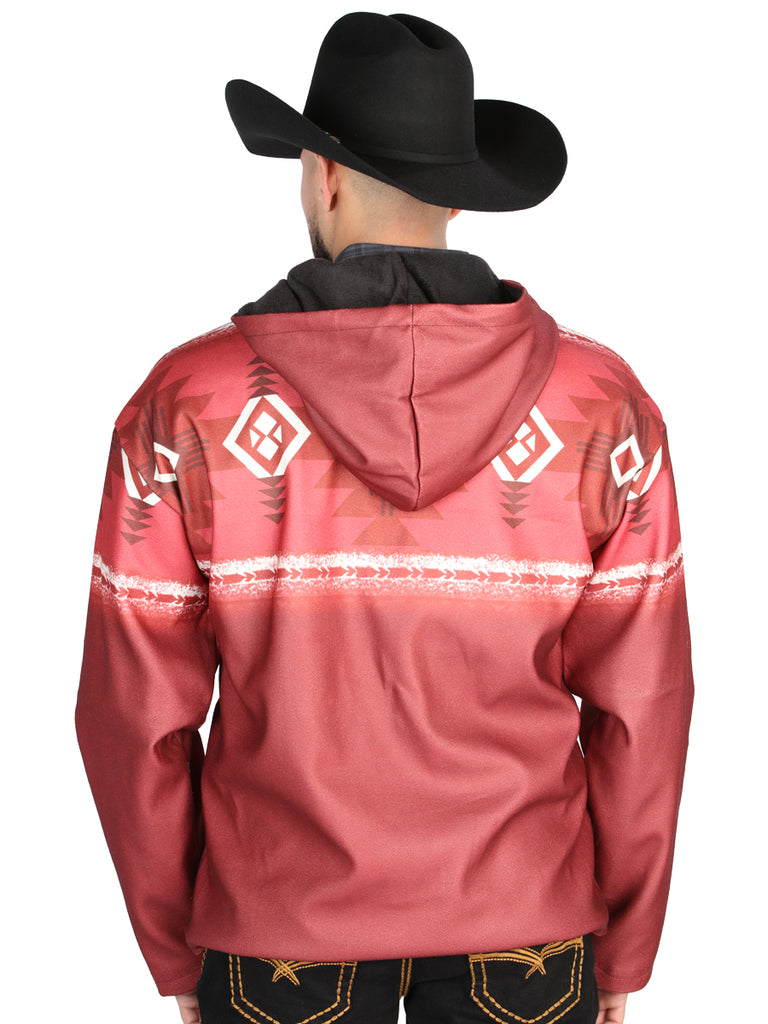 Chamarra de Hombre El General Western Wear SYG-2822 en Tela Color Vino 702053