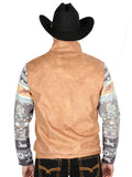 Chamarra de Hombre El General Western Wear SYG-2819 en Tela Color Camel 702056