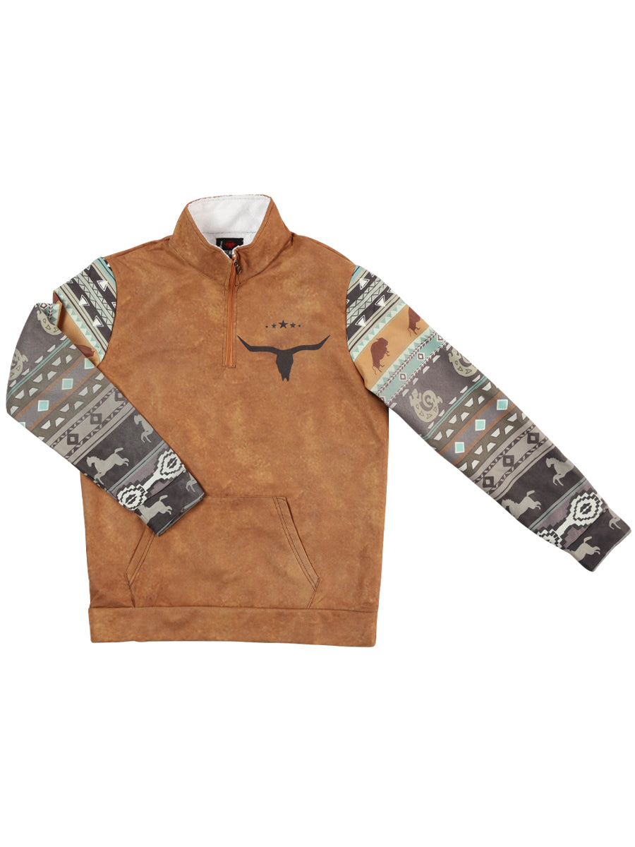 Chamarra de Hombre El General Western Wear SYG-2819 en Tela Color Camel 702056