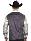 Chamarra de Hombre El General Western Wear SYG-2819 en Tela Color Negro 702057