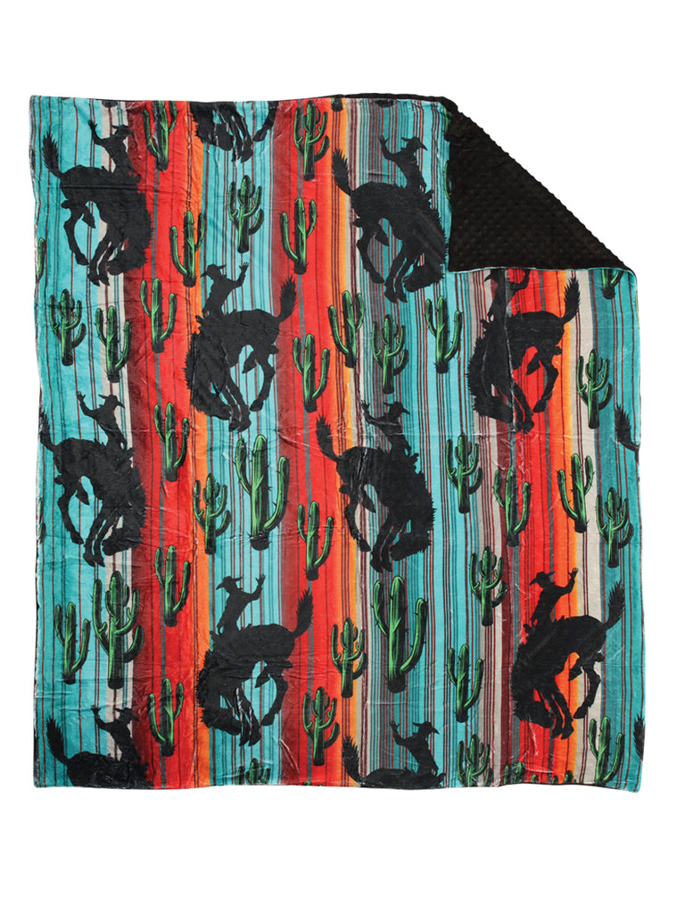 Chamarra de Mujer El General Western Wear Syg-006-3 Artesanal en Tela Color Azul/Rojo 702085