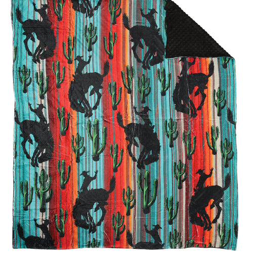 Chamarra de Mujer El General Western Wear Syg-006-3 Artesanal en Tela Color Azul/Rojo 702085