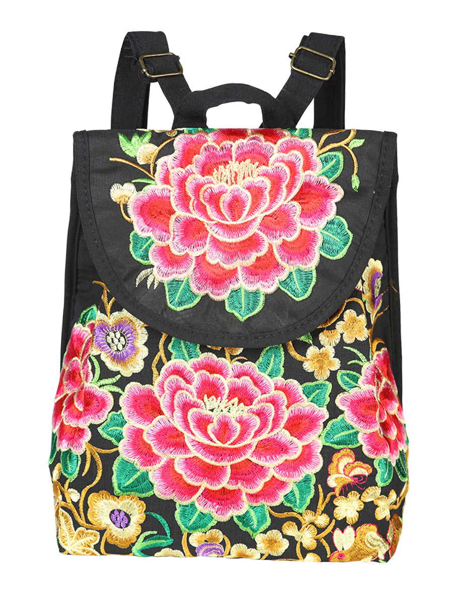 Bolsa de Mujer El General AC-111 Bordada en Tela Color Negro/Rosa 702170