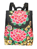 Bolsa de Mujer El General AC-111 Bordada en Tela Color Negro/Rosa 702170