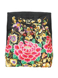 Bolsa de Mujer El General AC-111 Bordada en Tela Color Negro/Rosa 702170