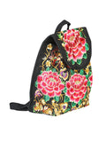 Bolsa de Mujer El General AC-111 Bordada en Tela Color Negro/Rosa 702170