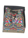 Bolsa de Mujer El General AC-115 Bordada en Tela Color Negro/Multicolor 702171