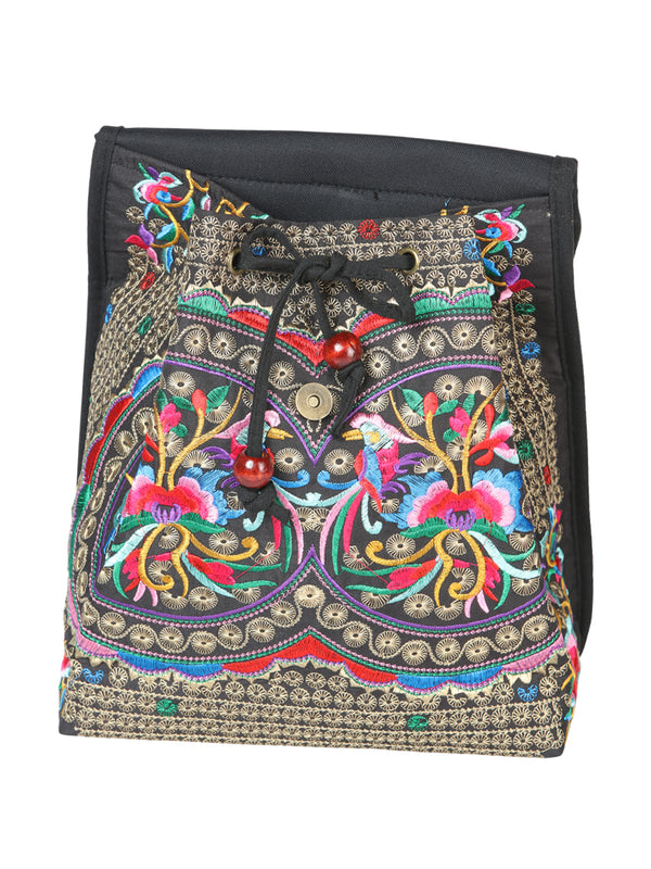 Bolsa Bordada Mochila El General Ac-115 (L) Tela Negro/Multicolor 702171