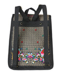 Bolsa de Mujer El General AC-115 Bordada en Tela Color Negro/Multicolor 702171
