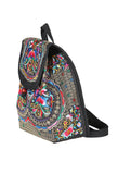 Bolsa de Mujer El General AC-115 Bordada en Tela Color Negro/Multicolor 702171