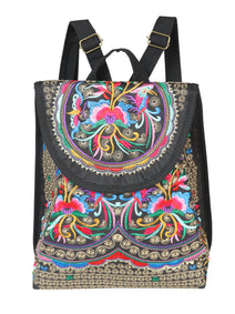 Bolsa Bordada Mochila El General Ac-115 (L) Tela Negro/Multicolor 702171