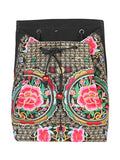 Bolsa de Mujer El General AC-116 Bordada en Tela Color Negro/Rosa 702172