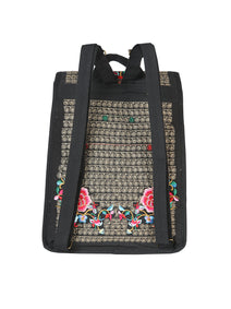 Bolsa Bordada Mochila El General Ac-116 (L) Tela Negro/Rosa 702172