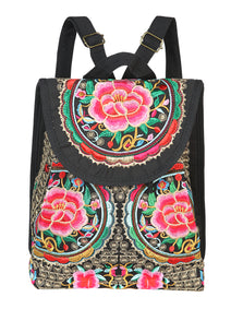 Bolsa Bordada Mochila El General Ac-116 (L) Tela Negro/Rosa 702172